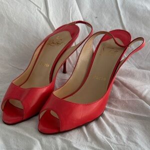 Christian Louboutin Red Slingback Heels
